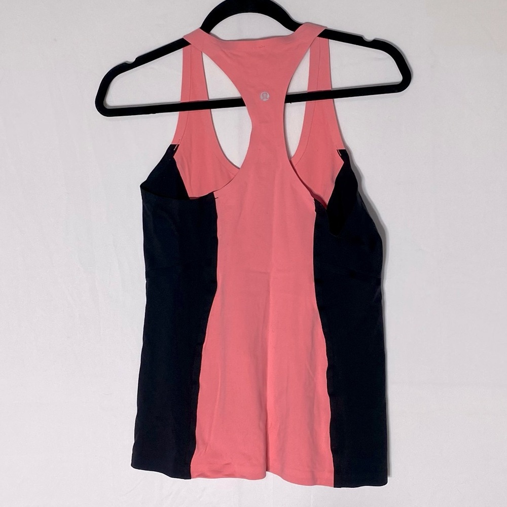 Lululemon Athletica Pink Black Racerback Tank Top M - Picture 2 of 8